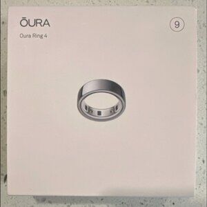 NEW SEALED Oura Ring Gen 4 Silver Size 9 Smart Ring Sleep Fitness Tracker